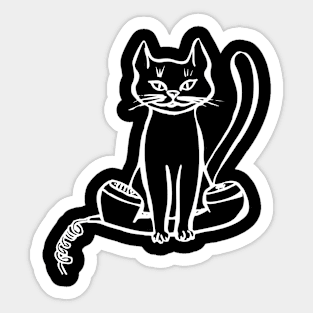 Cat On the Phone - Cute Animal Sticker